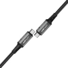  Kabel przewód USB-C USB4 PD3.1 5A do transmisji danych i Video 4K 1m - szaro-czarny - zdj. dodatkowe 1
