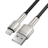  Kabel przewód Cafule Series Metal Data USB-A - iPhone Lightning 2.4A 1m - czarny - zdj. dodatkowe 4