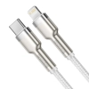  Kabel przewód Cafule Series Metal Data USB-C - iPhone Lightning 20W PD 1m - biały - zdj. dodatkowe 1
