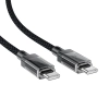  Kabel przewód USB-C z nylonowym oplotem PD 60W 480Mb/s - czarny - zdj. dodatkowe 2