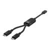  2w1 Kabel przewód podwójny USB-C - 2x USB-C 100W 480Mb/s - czarny - zdj. dodatkowe 2