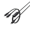  2w1 Kabel przewód podwójny USB-C - 2x USB-C 100W 480Mb/s - czarny - zdj. dodatkowe 3