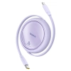  Kabel przewód zwijany Free2Pull USB-C - iPhone Lightning 20W 1m - fioletowy - zdj. dodatkowe 2
