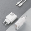  Ładowarka sieciowa GaN A30EUL 30W USB-A USB-C + kabel USB-C - Lightning - biała - zdj. dodatkowe 2