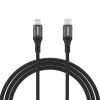 Kabel przewód z oplotem L3CL USB-C - Lightning 30W 2m - czarny