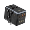 Ładowarka adapter podróżny A35Pro 35W EU / UK / AUS / US / JP 3x USB-C 2x USB-A - czarny