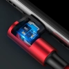  Kabel przewód kątowy iPhone Lightning - USB-A MFi 2.4A 1m - czerwony - zdj. dodatkowe 2