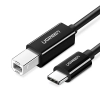 Kabel przewód do drukarki USB-C - USB-B 1m - czarny
