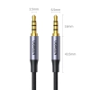  Kabel przewód audio mini jack 3.5mm - mini jack 3.5mm 1m - szary - zdj. dodatkowe 1