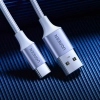  Kabel przewód w oplocie USB-A - USB-C QC 3.0 3A 0.5m - biały - zdj. dodatkowe 7
