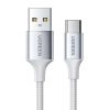 Kabel przewód w oplocie USB-A - USB-C QC 3.0 3A 1.5m - biały