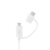 Kabel przewód Samsung Combo USB-A - micro USB i USB-C 1.5m - biały