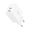 Ładowarka sieciowa 2x USB-C 20W PD QC 3.0 - biała