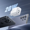  Ładowarka sieciowa 2x USB-C 20W PD QC 3.0 - biała - zdj. dodatkowe 8