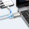  Adapter przejściówka USB-C (męski) - USB-A (żeński) z oczkiem na smycz - srebrny - zdj. dodatkowe 3
