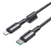  Kabel przewód USB-C - iPhone Lightning z organizerem uchwytem magnetycznym 1.2m - szary - zdj. dodatkowe 2