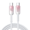 Kabel przewód Crystal-Clear Series 60W USB-C - USB-C 1.2m - biały