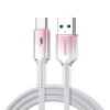 Kabel przewód Crystal-Clear Series 3A USB-A - USB-C 1.2m - biały
