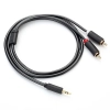  Kabel przewód audio 3.5mm minijack (męski) - 2RCA (męski) 2m - szary - zdj. dodatkowe 3
