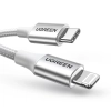  Kabel przewód USB-C - iPhone Lightning MFi 1m - srebrny - zdj. dodatkowe 1