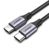 Kabel przewód USB-C 3.1 - USB-C 3.1 1.5m - szary