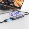  6w1 HUB adapter USB-C - 3x USB-A 3.0 / HDMI / RJ45 / USB-C PD - szary - zdj. dodatkowe 3