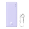 Powerbank 20000mAh Airpow Fast Charge 20W z kablem USB USB-C 50cm - fioletowy