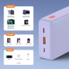  Powerbank 20000mAh Airpow Fast Charge 20W z kablem USB USB-C 50cm - fioletowy - zdj. dodatkowe 8