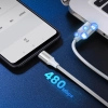  Kabel przewód w oplocie USB-A - USB-C QC 3.0 AFC i FCP 3A 2m - biały - zdj. dodatkowe 4