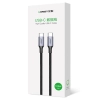  Kabel przewód w opocie USB-C - USB-C PD QC FCP 100W 5A 480Mb/s 1.5m - szary - zdj. dodatkowe 1