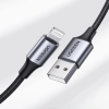  Kabel przewód w oplocie USB-A - iPhone Lightning MFi 1.5m - czarny - zdj. dodatkowe 1