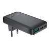 Ładowarka sieciowa płaska 65W GaN 2 USB-C USB-A ultra cienka - czarna
