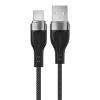 Kabel przewód USB-A - USB-C 3A z magnetycznym organizerem 1.2m - czarny