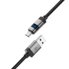  Kabel przewód USB-A - USB-C z wyświetlaczem 480Mb/s 66W 1.2m - czarny - zdj. dodatkowe 3