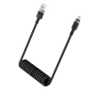  Kabel przewód spiralny USB-A - USB-C 480Mb/s 3A 1.2m - czarny - zdj. dodatkowe 3