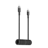  Kabel przewód spiralny USB-C - USB-C 480Mb/s 3A 1.2m - czarny - zdj. dodatkowe 2
