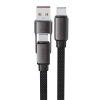 Kabel przewód USB-C - USB-A / USB-C 480Mb/s 3A 0.2m - czarny