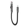  Kabel przewód USB-C - USB-A / USB-C 480Mb/s 3A 0.2m - czarny - zdj. dodatkowe 4