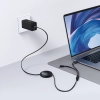  Kabel przewód zwijany USB-C - 2 x USB-C Bright Mirror Series 100W 1m - czarny - zdj. dodatkowe 7
