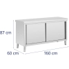  Stół blat roboczy centralny z szafką przelotową STAL 160 x 60 cm - zdj. dodatkowe 6