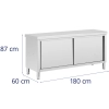  Stół blat roboczy centralny z szafką przelotową STAL 180 x 60 cm - zdj. dodatkowe 6