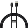 Kabel przewód wytrzymały Flash 2 USB-A - USB-C 100W 1m - czarny