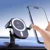  Uchwyt samochodowy do telefonu z ładowarką indukcyjną na kratkę kokpit 15W - czarny - zdj. dodatkowe 7