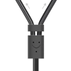  Kabel przewód audio mini jack 3.5mm (żeński) - 2RCA (męski) 1m - szary - zdj. dodatkowe 1