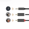  Kabel przewód audio 3.5 mm mini jack (męski) - 2RCA (męski) 1m - szary - zdj. dodatkowe 5