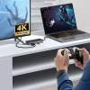  Hub stacja dokująca OM28PR-G2 z kieszenią na dysk M.2 USB-C - USB-A USB-C HDMI Ethernet - czarna - zdj. dodatkowe 3
