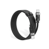  Kabel przewód CDX 60W 3A Power Delivery USB-C 1m - czarny - zdj. dodatkowe 1