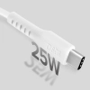  Kabel przewód USB-C PD 25W 1 m - biały - zdj. dodatkowe 7