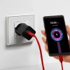  Kabel przewód w oplocie USB-C 60 W 1.5m - czerwony - zdj. dodatkowe 4