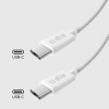  Kabel przewód w oplocie USB-C 60W 1.5m - szary - zdj. dodatkowe 9
